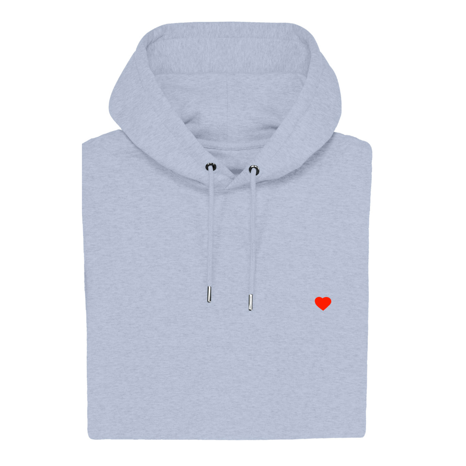 STROM - Ice Blue - Red Heart - Hoodie
