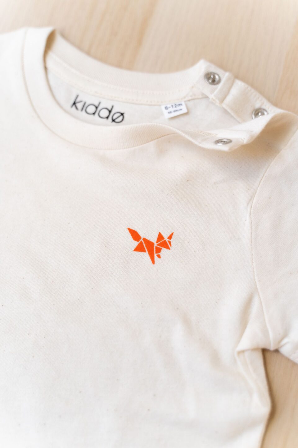Kiddo_minimalist_kids shirt_children_natural raw_orange fox