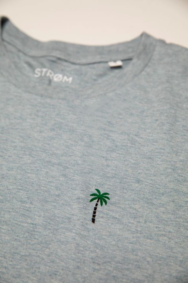 T-Shirt-Heather-Ice-Blue-Palm-Tree