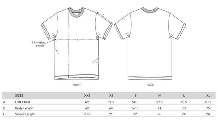 size chart_oversized Shirts - STRØM