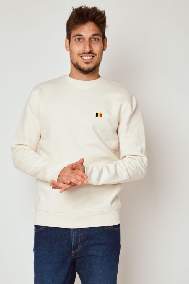 natural raw - belgische vlag - sweater - STROM Clothing - WK Collection (3)