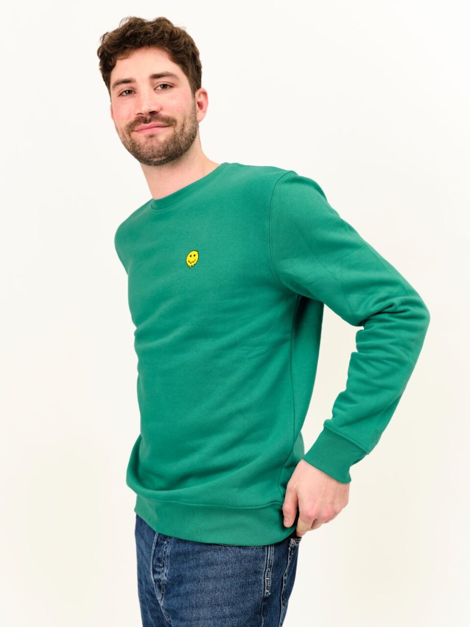 Vivid Green-Smiley-Sweater-STROM Clothing