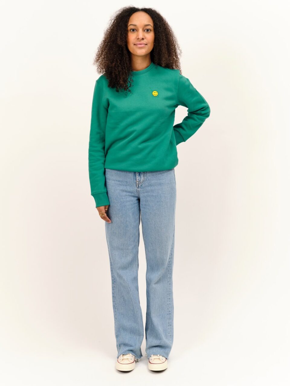 Vivid Green-Smiley-Sweater-STROM Clothing
