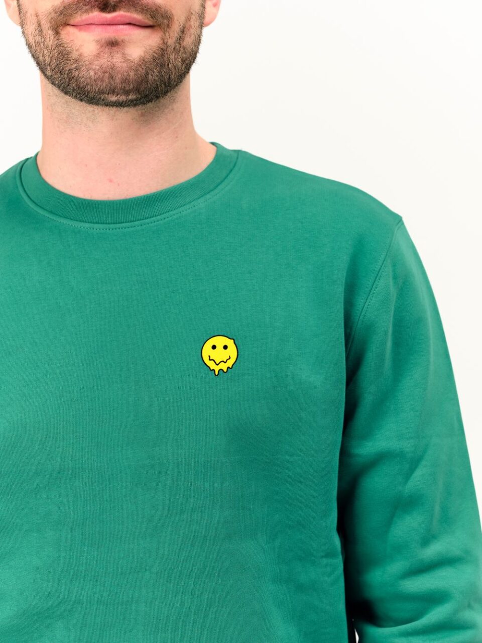 Vivid Green-Smiley-Sweater-STROM Clothing