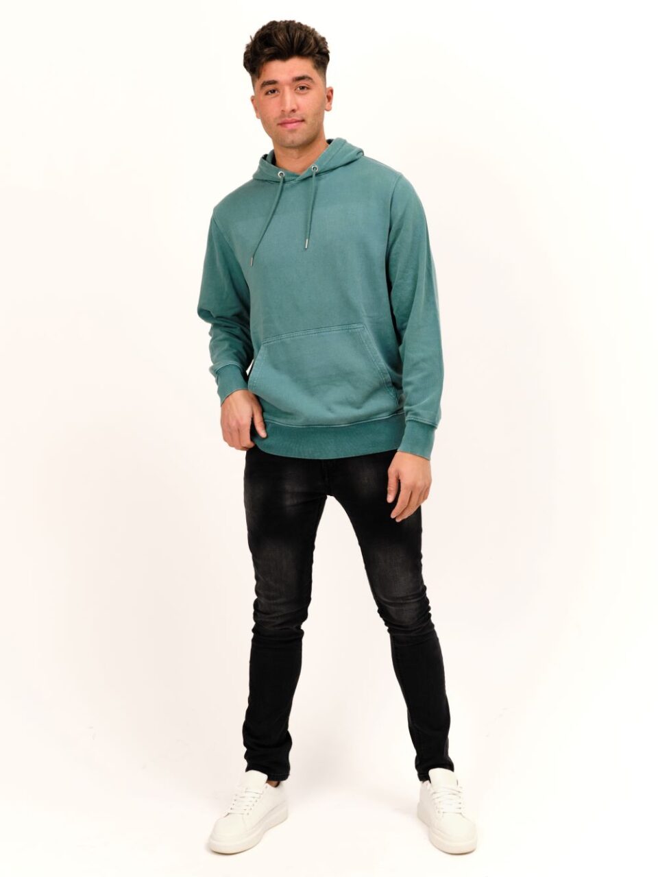 STROM Clothing_Basics_Washed Teal Green Hoodie