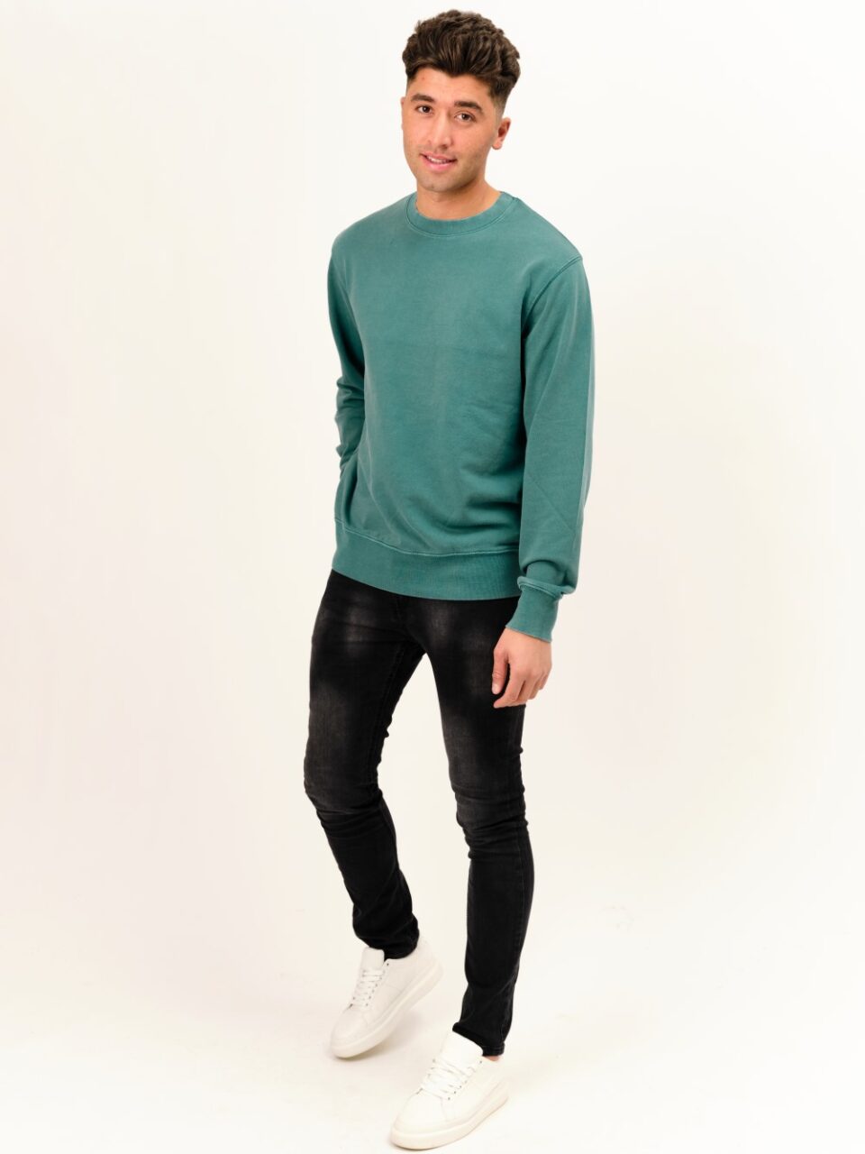 STROM Clothing_Basics_Washed Teal Green Sweater